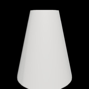 Open Cone: A straight cone opening wide at the bottom.