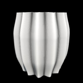 Deep Ribs: Twelve deep, rounded flutes on a tulip-shaped body.