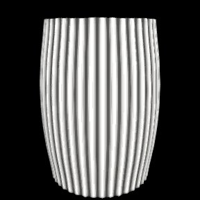 Fine Ribs: Forty shallow flutes on a soft barrel: a delicate texture.