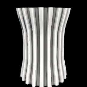 Sharp Ribs: Crisp scalloped edges around a gently waisted body.