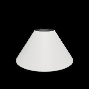 Coolie: A very wide, shallow cone for a low table lamp.