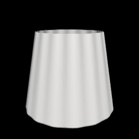 Empire: The traditional tapered table shade, wide below and narrower above.